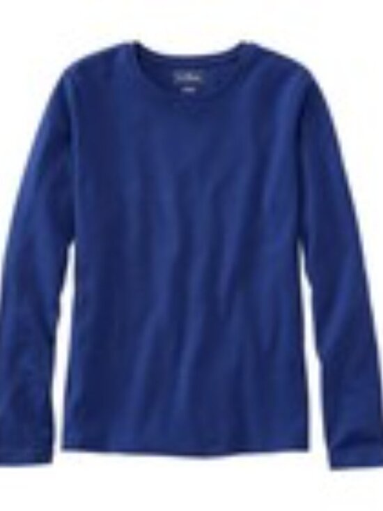 L.L. Bean Tops - NEW LL Bean Bright Blue Size Large PETITE Long Sleeve Crew Neck NWT Classic $29